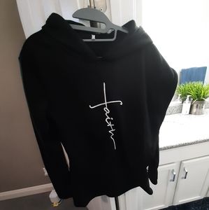 Faith hooded sweatshirt black